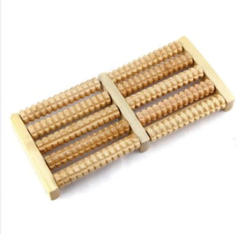 Wooden Foot Massager – Relaxing Acupressure Roller for Pain Relief & Blood Circulation