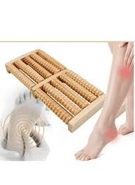 Wooden Foot Massager – Relaxing Acupressure Roller for Pain Relief & Blood Circulation