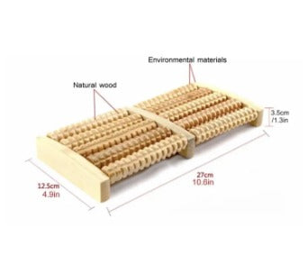 Wooden Foot Massager – Relaxing Acupressure Roller for Pain Relief & Blood Circulation